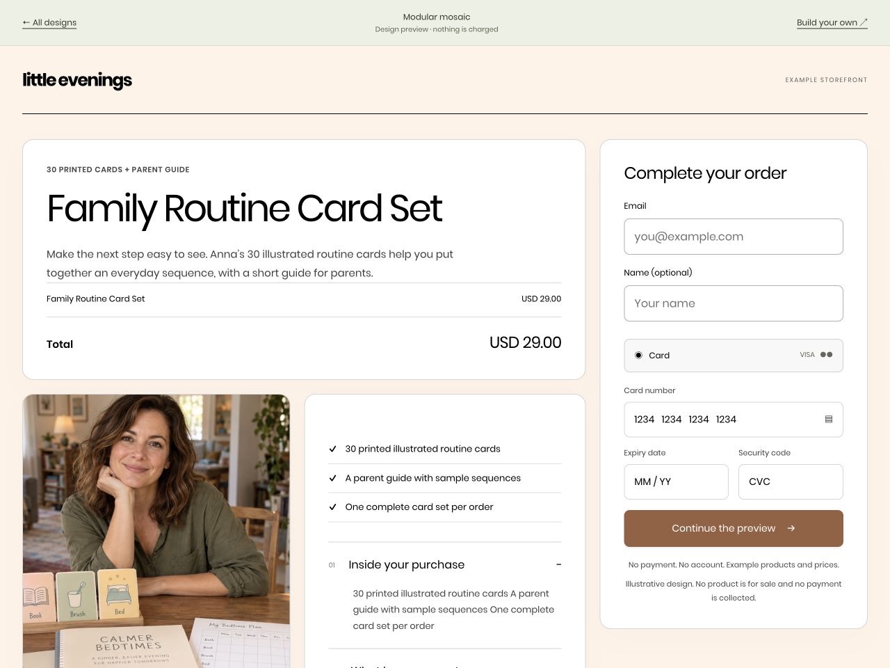 Family Routine Card Set checkout preview